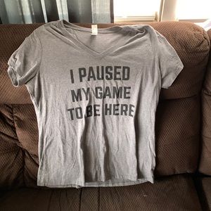 Grey v-neck